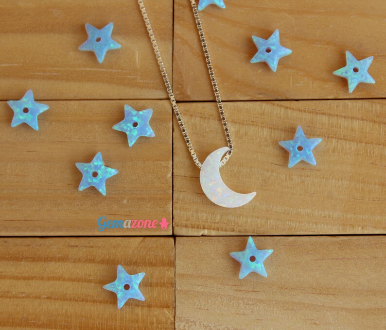 Moon opal pendant La Luna White Opal Charm Loose Crescent Moon Opal Beads Jewelry Making Gemstone Beads Goodnight Pendant 1 pcs