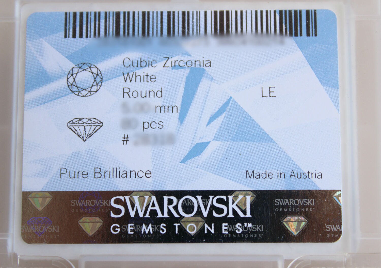 8.00mm Swarovski Cubic Zirconia Factory Pack Simulated Diamonds