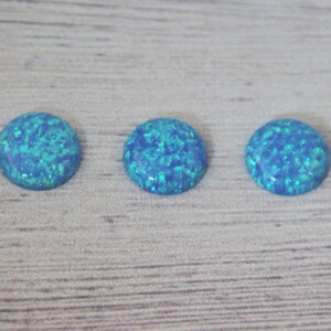 6MM Opal cabochons / Blue White opal / Loose Gemstone Cabochons / October birthstone / great for bridal jewelry / 50 pcs Wholesale LOT image 2