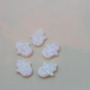 Hamsa Opal Beads / Hand Opal Pendant / Gem stone Beads / Top Drilled Beads / Mixed Colors to your choice / Good Luck Charm / 1 PCS White opal