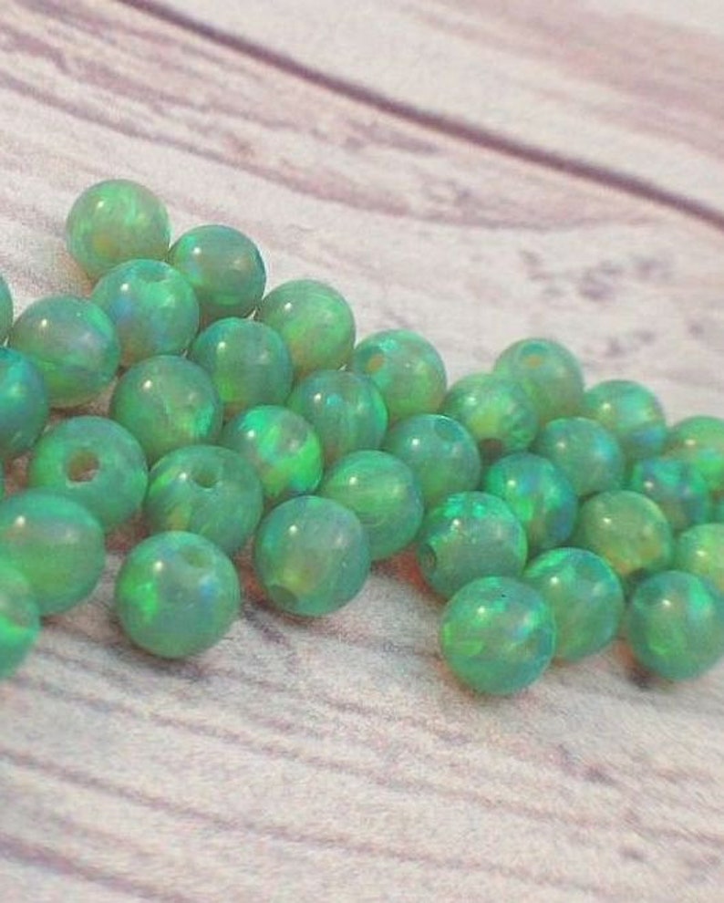 4MM Christmas Beads / Mix Opal Colors / Round Loose Gemstone Bead / Center Drilled Hole / Jewelry Making / 30 PCS image 8