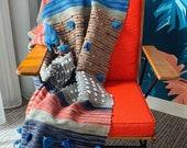 Throw Blanket Boho 6 39 x4 39 Blanket Throw, Tassel Throw Blanket, Cotton Throw, Rugs, Handmade Colorful pom pom, Sofa Throw, Coverlet