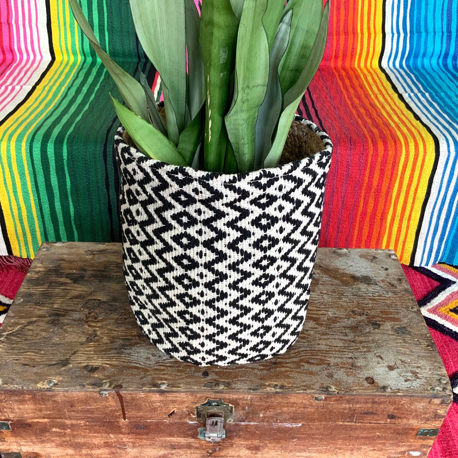 HAND WOVEN JUTE Cotton Boho Storage basketsBohemian Planter Etsy