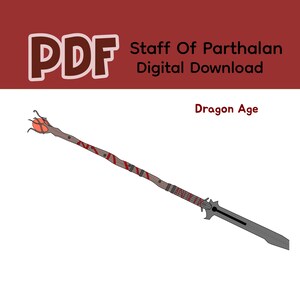Staff Of Parthalan - Plan imprimable - Dragon Age - Hawke Cosplay
