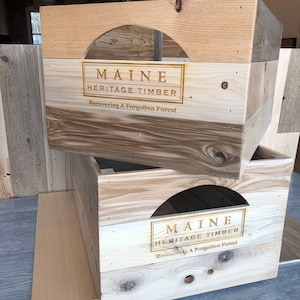 Reclaimed Riverwood  -Half Moon Crate by Maine Heritage Timber