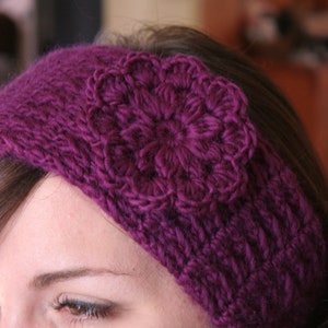 HEADBAND Crochet Pattern Women Hat PDF Pretty Flower The CRISTINA