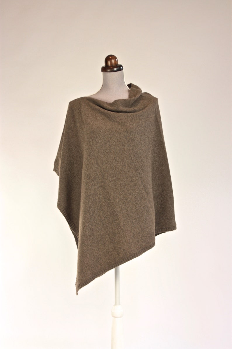 Cashmere poncho, travel wrap, Eco gift for woman, organic natura