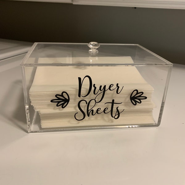 Dryer Sheet, farmhouse, dryer sheet box, laundry decor, dryer sheet storage, laundry room decor, laundry storage