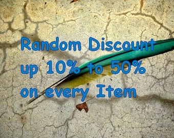 Random10-50% korting, op elk item, Promotie: Jurk, Juwelen, Ketting, Artwork, Home Design, Schoenen, Tassen, Riem, Photographie, Verlichting, Ringen