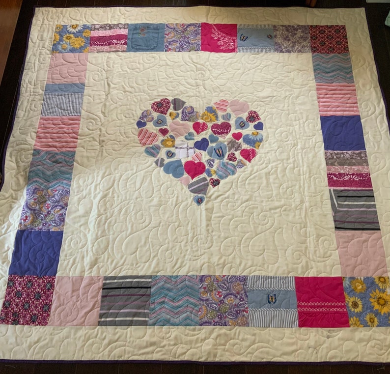 Digital Quilt Pattern Memorial Hearts Full of Love 60x60 image 3