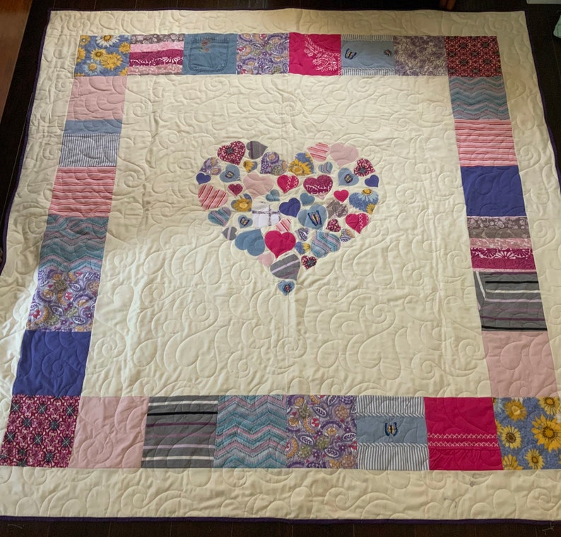 Digital Quilt Pattern Memorial Hearts Full of Love - Etsy
