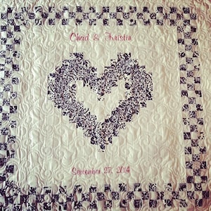 Heart Quilt Pattern/ Wedding/ Family/ New Baby image 3