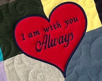 Finished Embroidered patch- I am with you Always