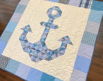 Nautisch ankergeheugenquilt