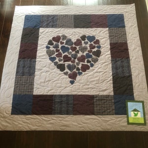 Digital Quilt Pattern Memorial Hearts Full of Love 60x60 image 2