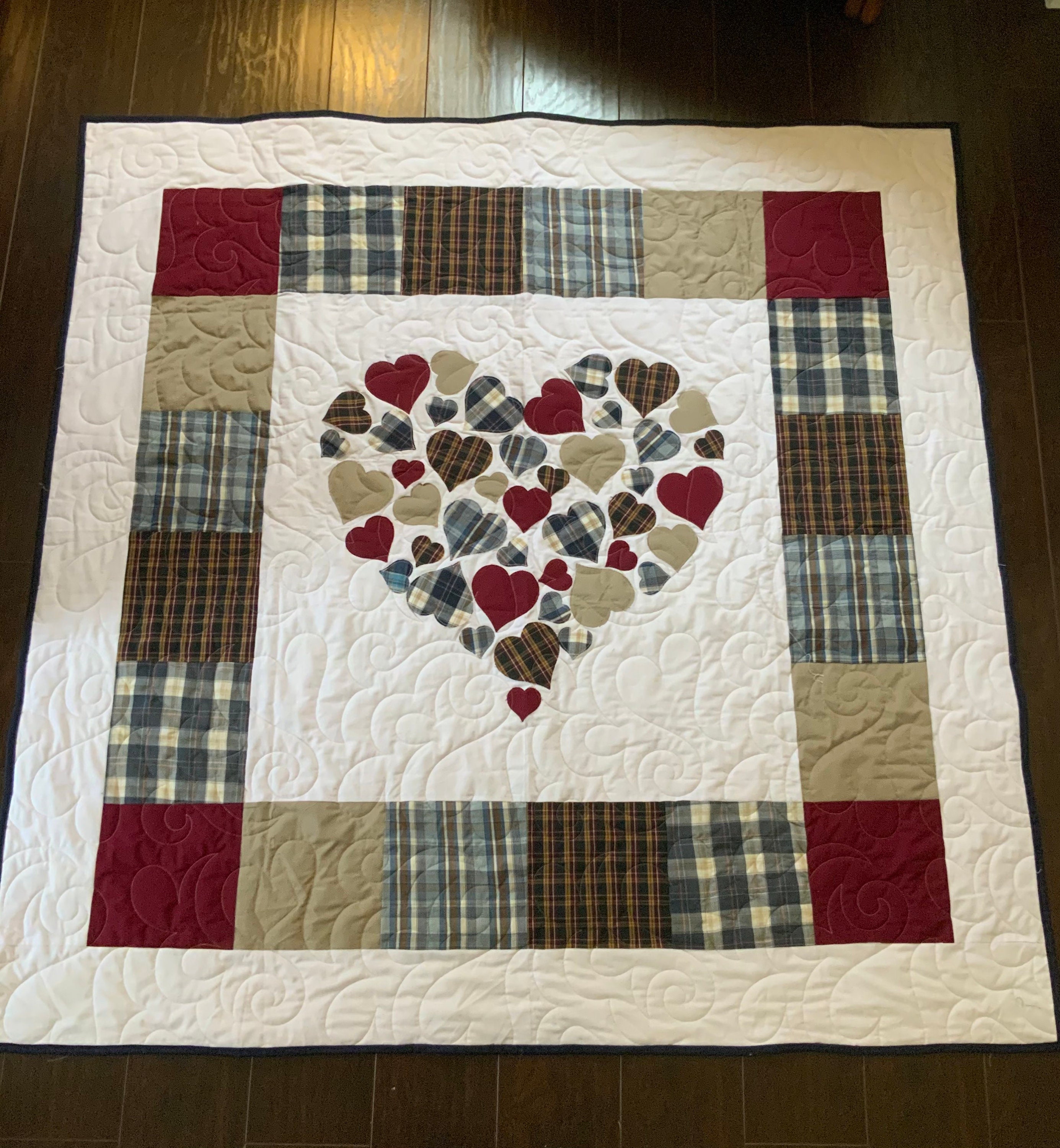 Digital Quilt Pattern Memorial Hearts Full of Love Etsy