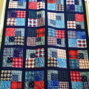 Patchwork Memorial quilt with sashing