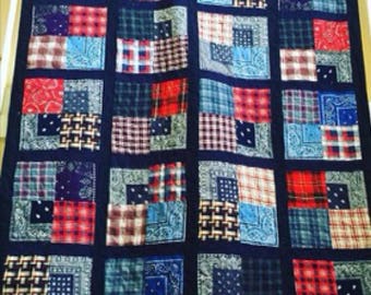 Patchwork Memorial quilt with sashing