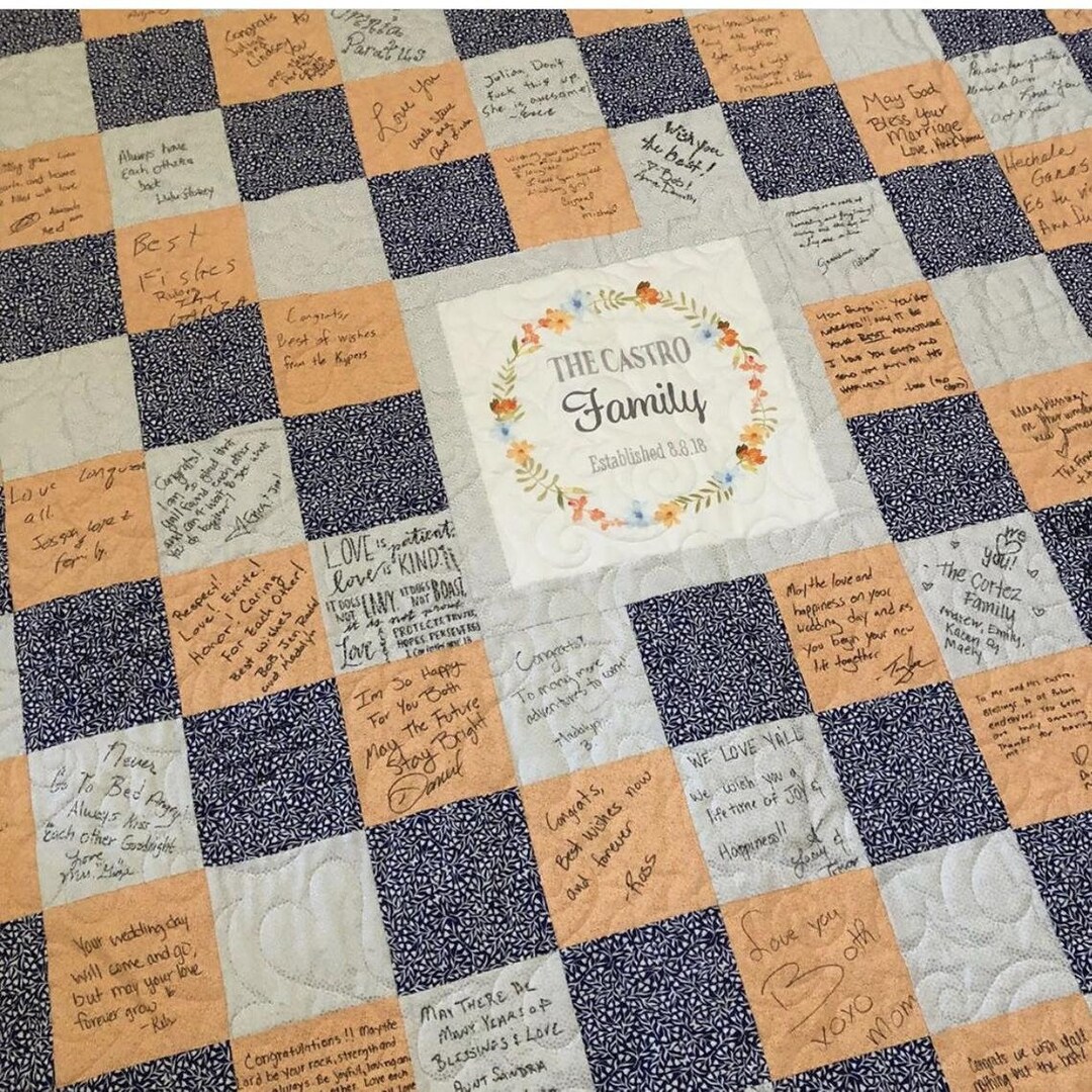 Custom Guest Book Quilt Kit Wedding Guestbook Alternative Signature