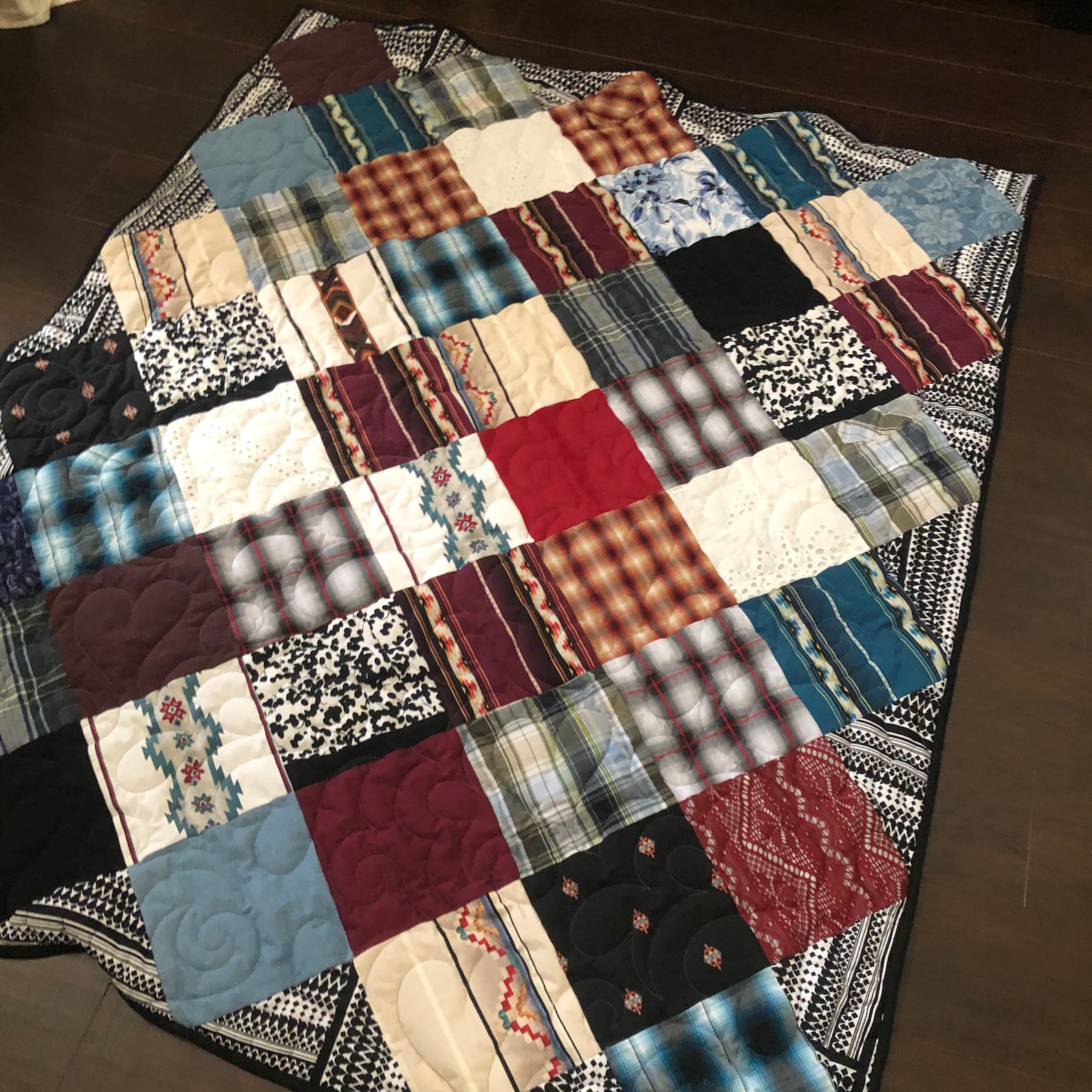 Memorial Patterns Custom Memorial Quilt / Memory Quilt On-point Squares - Etsy