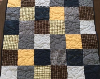 Vierkant patchwork herdenkingsquilt