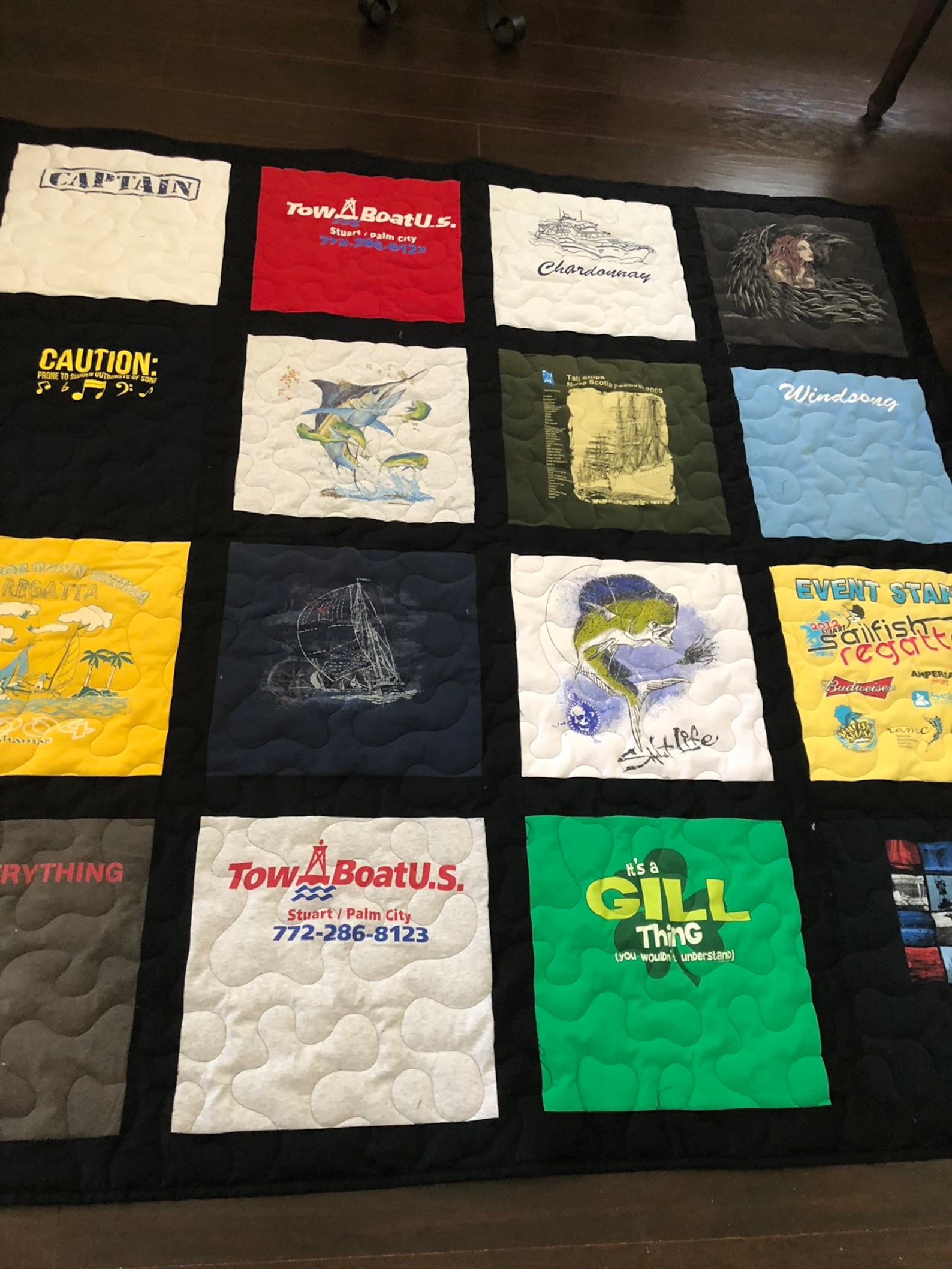 Tshirt Quilt with sashing/ Memory Quilt Etsy