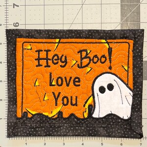 Mini quilt gift Hey Boo image 7