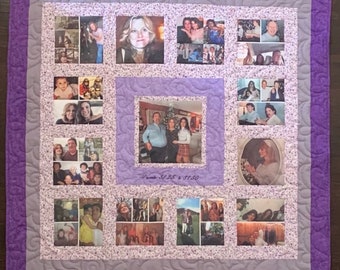 Collage Priceless Photo Memory Quilt