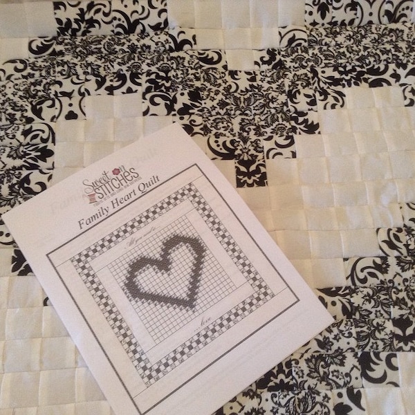 Heart Quilt Pattern/ Wedding/ Family/ New Baby