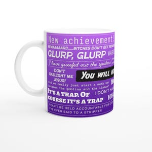 Dungeon Crawler Carl Quotes Mug - Purple - White 11oz Ceramic Mug