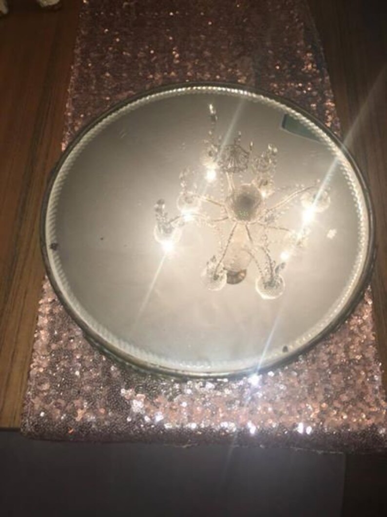 Antique Vanity Dresser Mirror Gold Metal Etsy