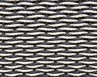 18" x 30" Coastal Lobster Rope Door Mat, Self-Cleaning Open Weave, UV Protected Outdoor Decor, Boat RV Dock Use, American-Made