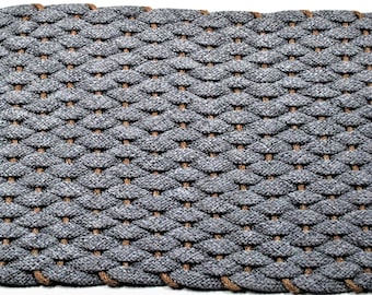 20" x 30" Hand Woven Soft Rope Rug  USA Made rope door mat