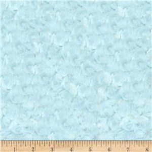 May include: Light blue fabric with a white and light blue abstract pattern. The pattern resembles small, swirling shapes.