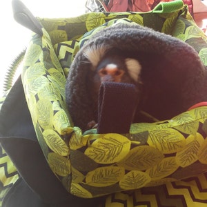 10" Hanging Snuggle Bed, Monkey Bed, Tamarin Bedding, Monkey Furniture, Sugar Glider Bedding, Capuchin, Hedgehog Beds