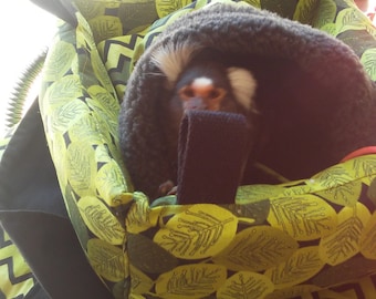 10" Hanging Snuggle Bed, Monkey Bed, Tamarin Bedding, Monkey Furniture, Sugar Glider Bedding, Capuchin, Hedgehog Beds