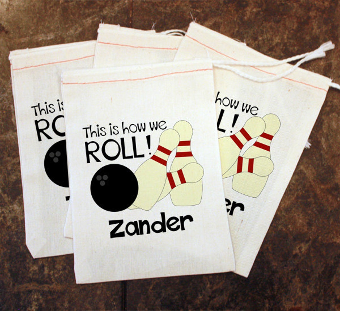 Bowling Favor Bags Bowling Gift Bags Kids Bowling Party Etsy