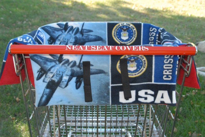 Shopping Cart Seat Cover United States Air Force with blue backing image 4