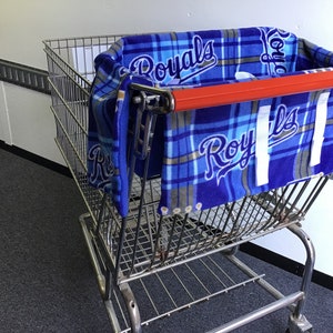 Shopping cart seat cover KC Royals, plaid image 3