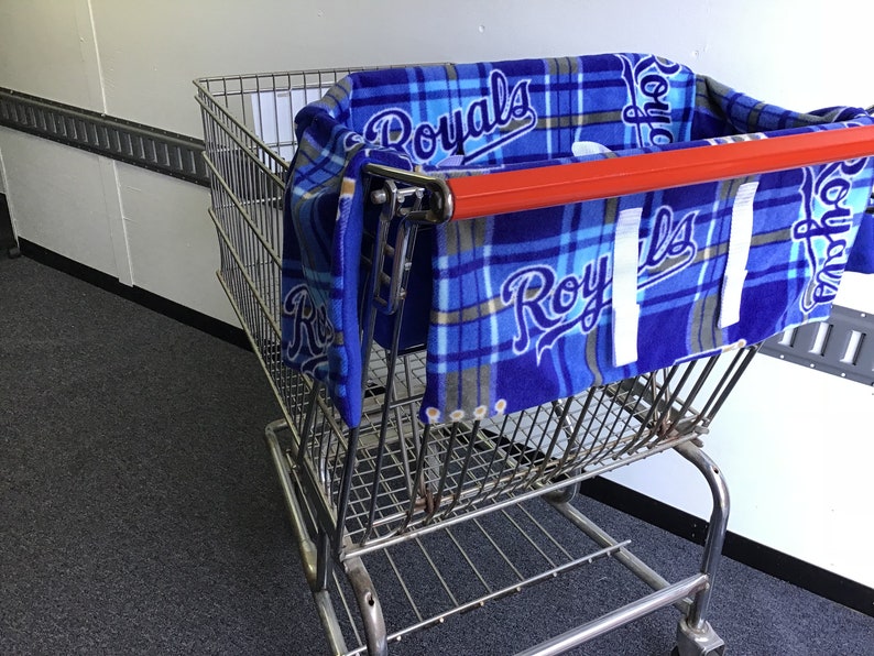 Shopping cart seat cover KC Royals, plaid image 3