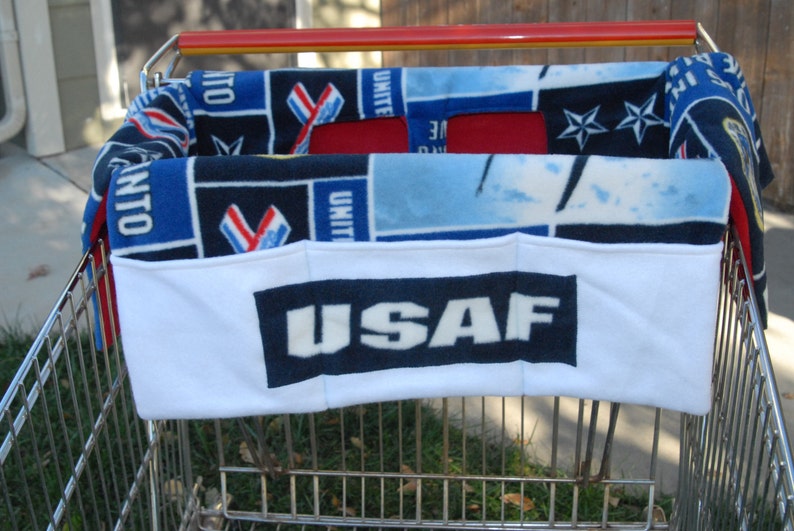 Shopping Cart Seat Cover United States Air Force with blue backing image 5