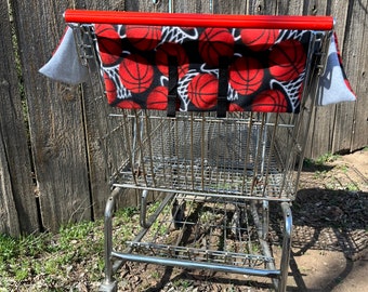 Shopping Cart Seat Cover, Basketballs by the Hundreds