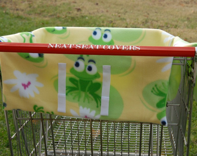 Shopping Cart Seat Cover Flirty Frogs With Light Green Etsy