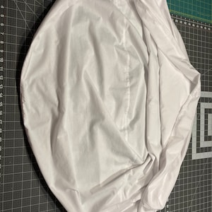 Forro para puf de seis paneles de 37”, solo blanco