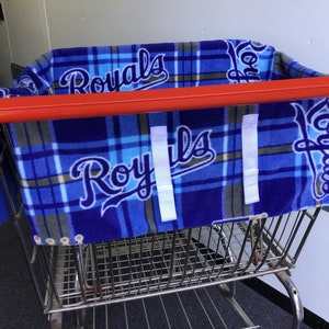 Shopping cart seat cover KC Royals, plaid image 1