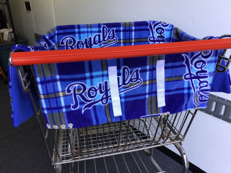 Shopping cart seat cover KC Royals, plaid image 1