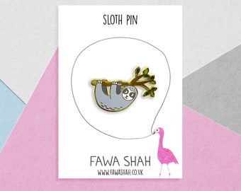 Sloth Pin | Badge | Brooch | Hard Enamel | Jewellery | Jewelry