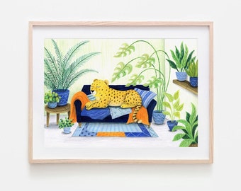 Leopard Art Print | Signed A4 Print