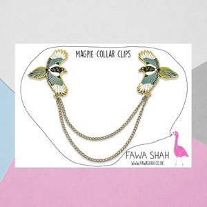 Magpie Collar Chain | Hard Enamel Pin | Jewellery | Jewelry | Collar Chain | Fashion