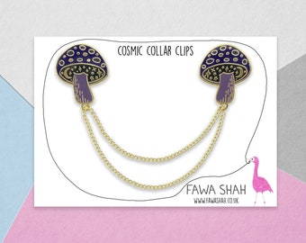 Cosmic Mushroom Collar Chain | Hard Enamel Pin | Jewellery | Jewelry | Collar Chain | Fashion